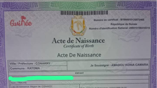 Extrait de naissance biométrique en Guinée : un document indispensable mais parfois difficile à obtenir… 